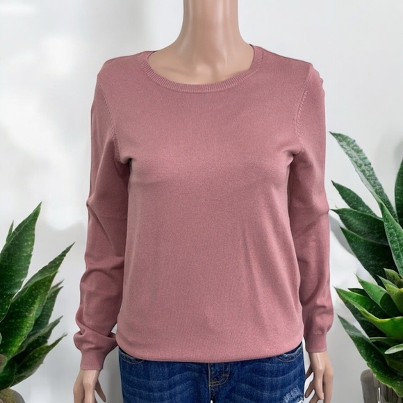 H&M Basics Dusty Rose Crewneck Pullover Sweater - Picture 7 of 16